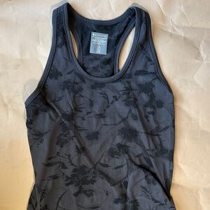 Athleta Charcoal Floral Racerback Tank